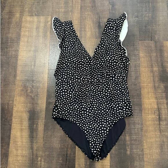 Summersalt Polka Dot One Piece Swimsuit Ruffle Straps Size 20 - Picture 2 of 6